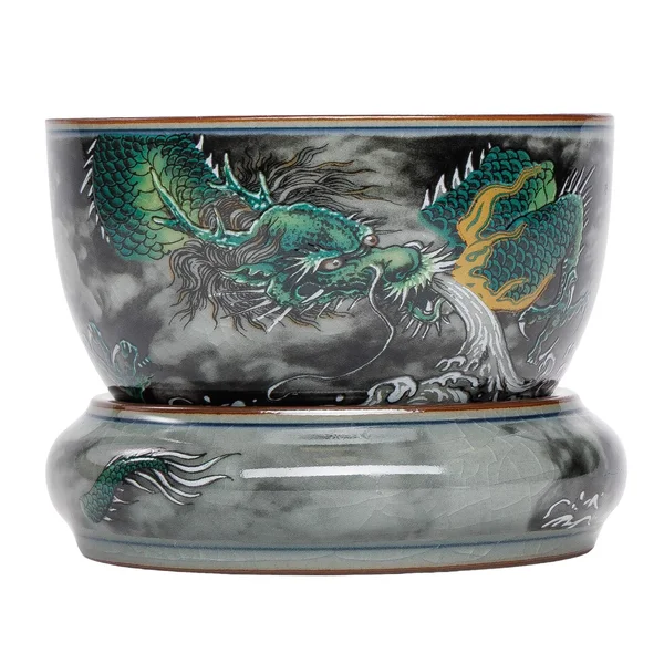 Чайный набор "Дракон", керамика с эффектом кракле, подарочный кейс - 6