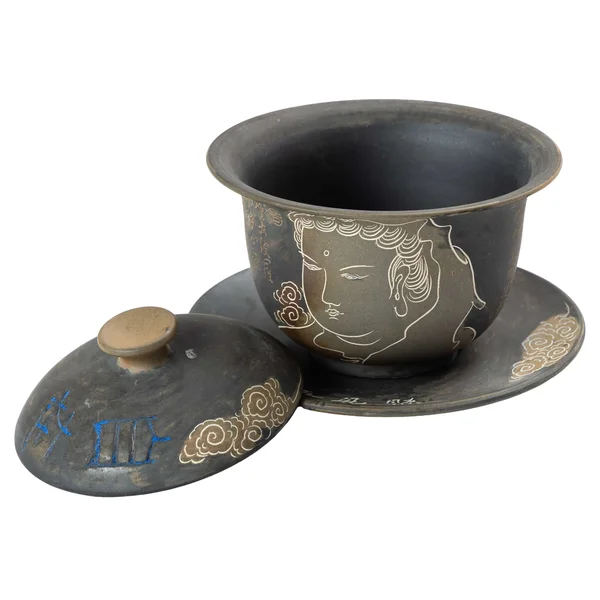 Гайвань 170 мл "Бодхисаттва. Сутра Сердца", цзяньшуйская керамика, мастер Чжан Юэлун - 5