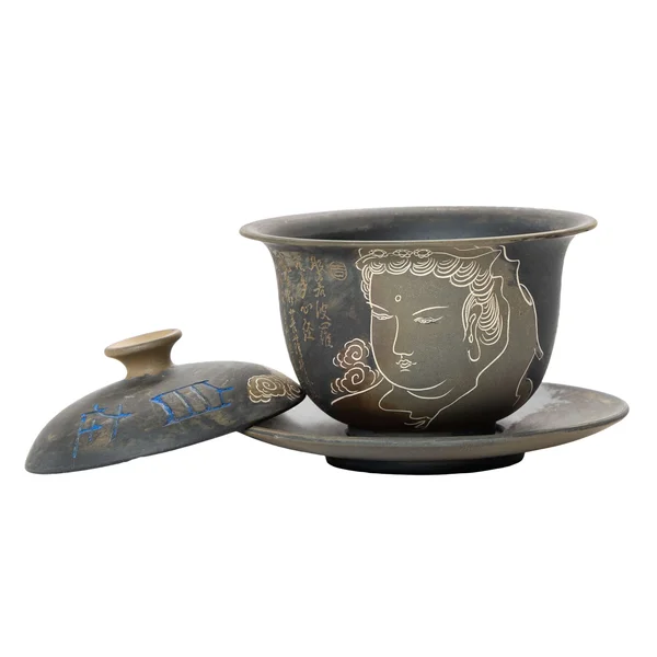 Гайвань 170 мл "Бодхисаттва. Сутра Сердца", цзяньшуйская керамика, мастер Чжан Юэлун - 11