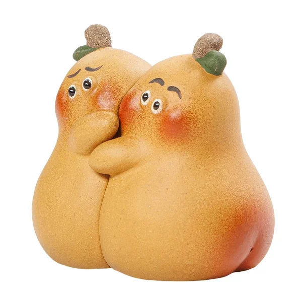 Фигурки "Неразлучные груши", парная композиция из исинской глины - 2