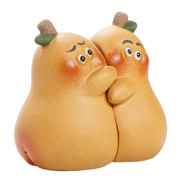 Фигурки "Неразлучные груши", парная композиция из исинской глины - 3