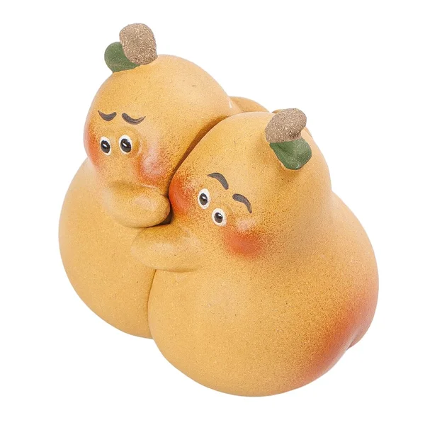 Фигурки "Неразлучные груши", парная композиция из исинской глины - 5