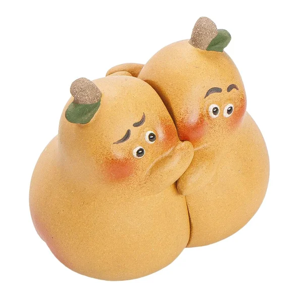 Фигурки "Неразлучные груши", парная композиция из исинской глины - 6