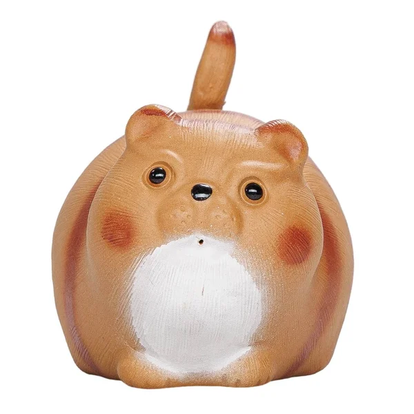 Фігурка "Рудий кіт", ісинська глина - 3