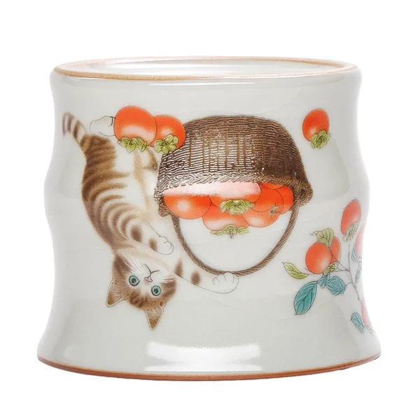 Піала 110 мл "Кіт і хурма", кераміка жуяо, шовкографія - 7