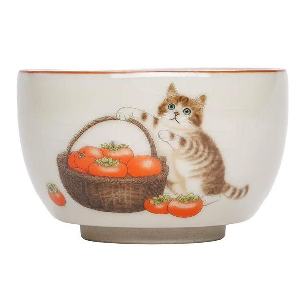 Піала 130 мл "Кіт і хурма", кераміка жуяо, шовкографія - 1
