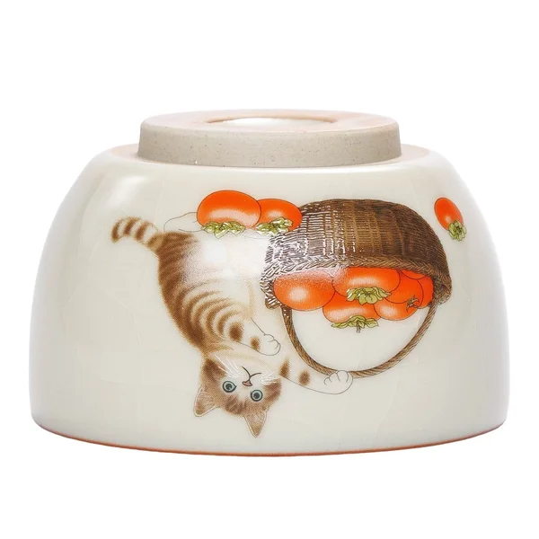 Піала 130 мл "Кіт і хурма", кераміка жуяо, шовкографія - 7