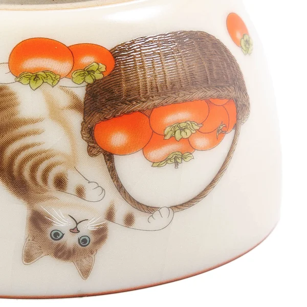 Піала 130 мл "Кіт і хурма", кераміка жуяо, шовкографія - 8