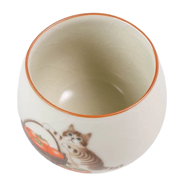 Піала 130 мл "Кіт і хурма", кераміка жуяо, шовкографія - 3