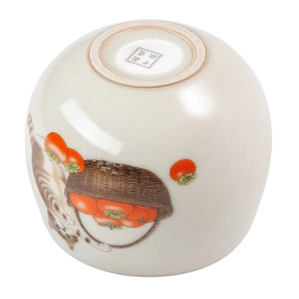 Піала 130 мл "Кіт і хурма", кераміка жуяо, шовкографія - 6