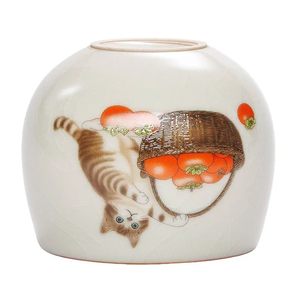 Піала 130 мл "Кіт і хурма", кераміка жуяо, шовкографія - 7