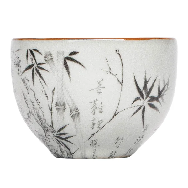 Пиала 60 мл "Чернильный бамбук", керамика жуяо - 2