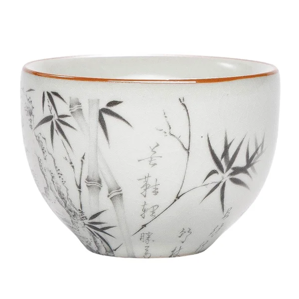 Пиала 60 мл "Чернильный бамбук", керамика жуяо - 1