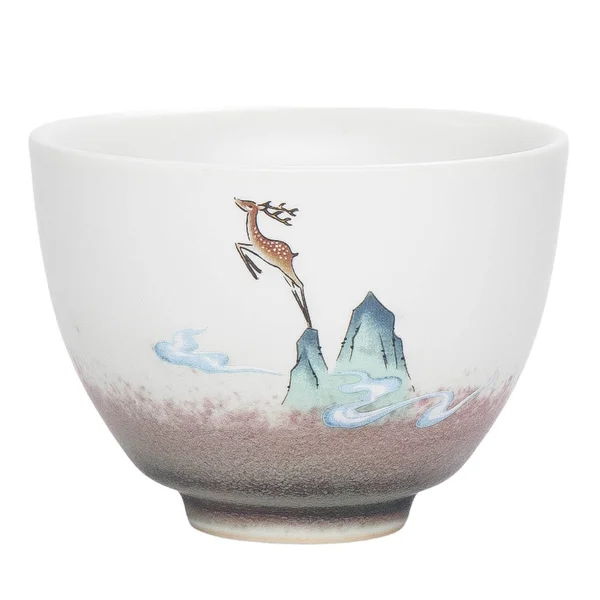 Піала 115 мл "Олень Фучжу з Книги гір і морів", кераміка Дехуа - 1