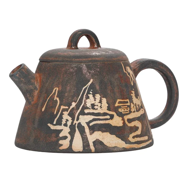 Чайник 200 мл "Уединение в горах", цзяньшуйская керамика, мастер Гу Цзингуан - 3