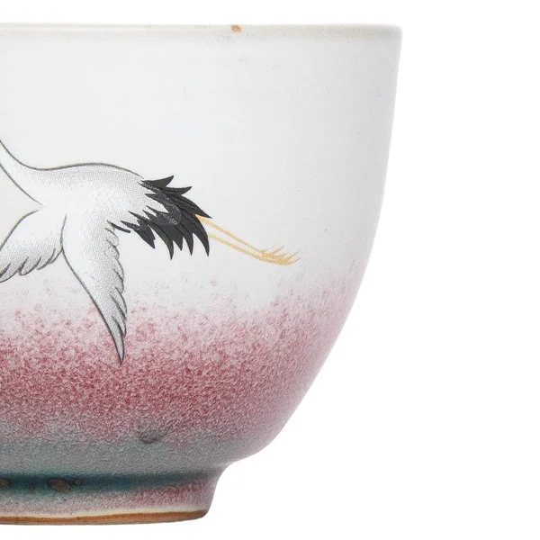 Пиала 100 мл "Журавль рассвета", керамика Дехуа - 10