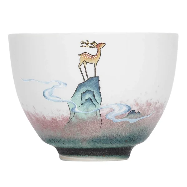 Піала 115 мл "Олень Фучжу", кераміка Дехуа