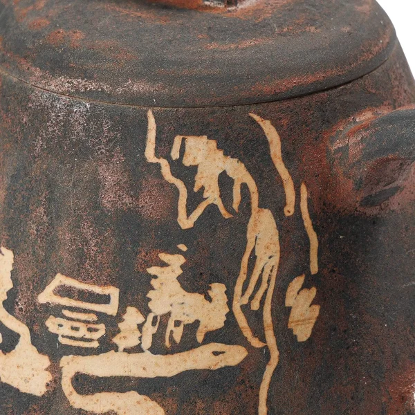 Чайник 200 мл "Уединение в горах", цзяньшуйская керамика, мастер Гу Цзингуан - 13