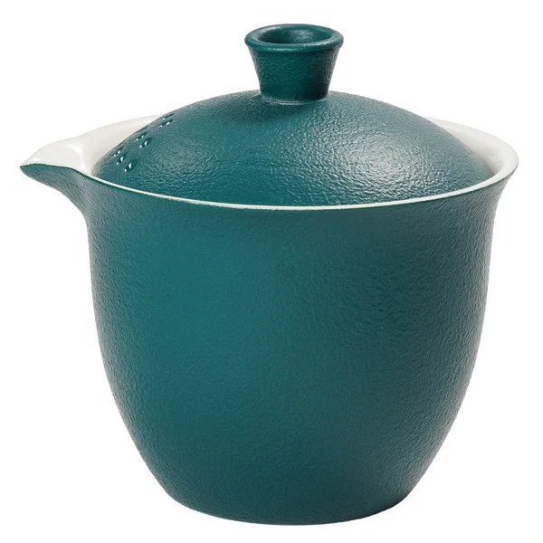 Дорожный набор посуды, гайвань, три пиалы керамика, темно-зеленый - 9