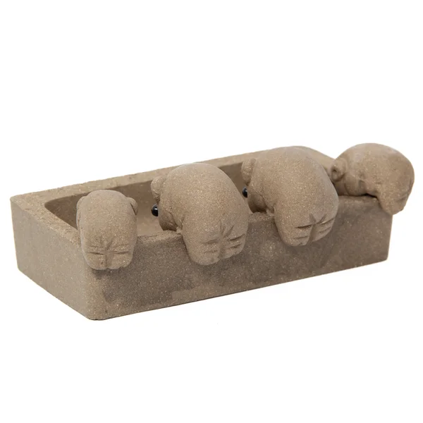 Фигурка Свинки у корытца, исинская глина, 10 см - 8