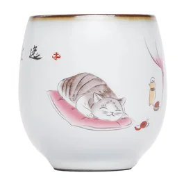 Пиала "Котик с мандаринками", жуяо, шелкография