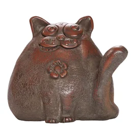Фигурка "Кот Муркот", керамика Цзяньшуй, мастер Фэн Яо Чэнь