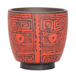 Піала 110 мл "Червоний Таоте", цзяньшуйська кераміка, майстер Нун Бінцзе