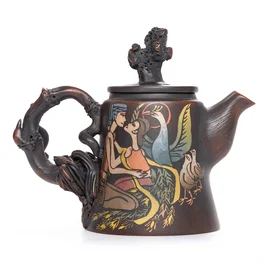 Чайник 140 мл "Красавица", цзяньшуйская керамика, мастер Ма Линь