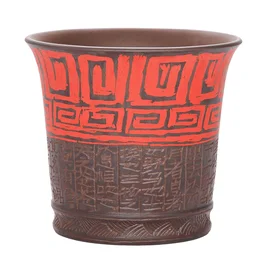 Піала 90 мл "Таоте. Тисяча ієрогліфів", цзяньшуйська кераміка, майстер Нун Бінцзе