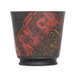 Пиала 50 мл «Мифический журавль», керамика Цзяньшуй, мастер Чэнь Цимин