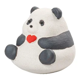 Чайна іграшка "Панда з серцем", ісинська глина