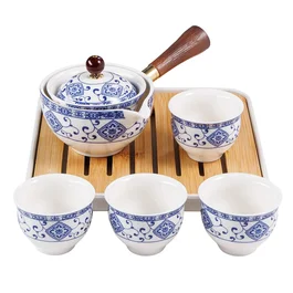 Дорожній набір посуду "Сині квіти"