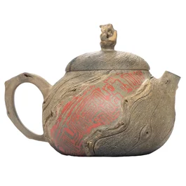 Чайник 160 мл "Лесной тотем", цзяньшуйская керамика, мастер Чжан Юэлун