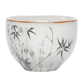 Пиала 60 мл "Чернильный бамбук", керамика жуяо
