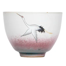 Пиала 100 мл "Журавль рассвета", керамика Дехуа